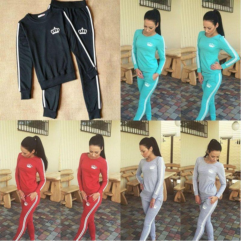 Luxurious Fashion Round Neck Sweater Pants Suit For Women With Timeless Appeal