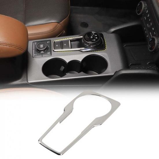 + For Ford Bronco Sport Console Gear Shift Control Panel Cover Trim Chrome