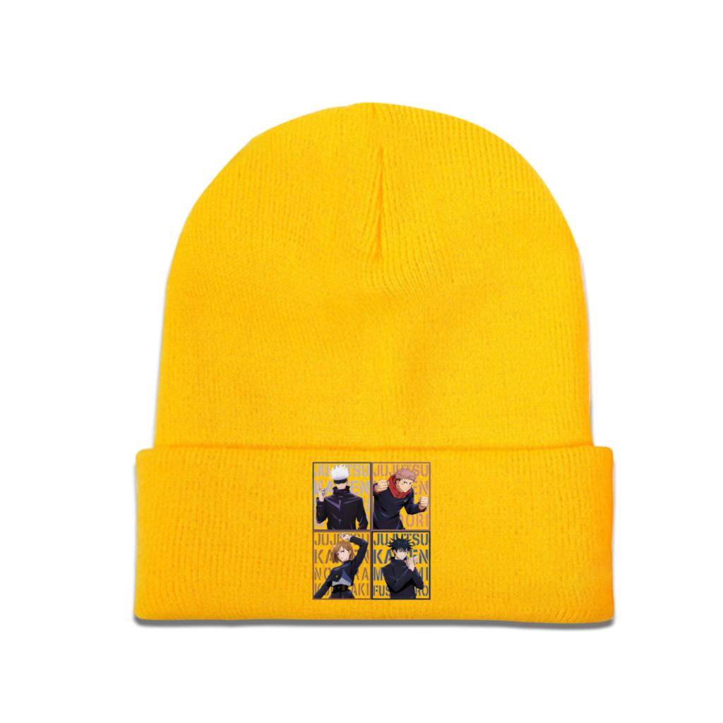 Jujutsu Kaisen Satoru Gojo Yuji Itadori Megumi Knitted Hat Beanie Autumn Winter Hats Warm Fashion  Caps for Unisex Women Gifts