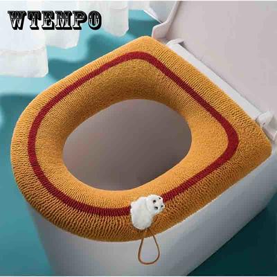 Universal-Toilettenauflage Verdickt Warm Waschbares Toilettensitzkissen Toilettendeckel Toilettendeckel Haushaltstoilettenkissen