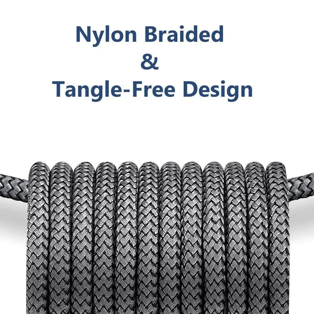 USB A auf Typ C Ladekabel 2A Schnellladegerät Nylon Datenkabel 1M 2M 3M Für iPhone Android Huawei Samsung Rollenmaschinenlinie Typc Ladegerät