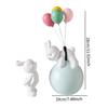 Balloon Bunny Figurine, Funny Tabletop Ornaments for Living Room TV Stand Bookshelf Arrangement Desktop