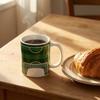 Fußball bedruckte Kaffeetasse, Keramik-Teetasse für Zuhause und Büro, 340 ml Fassungsvermögen, Hitzesensitiv, Farbwechselndes Geschenk für Sportfans