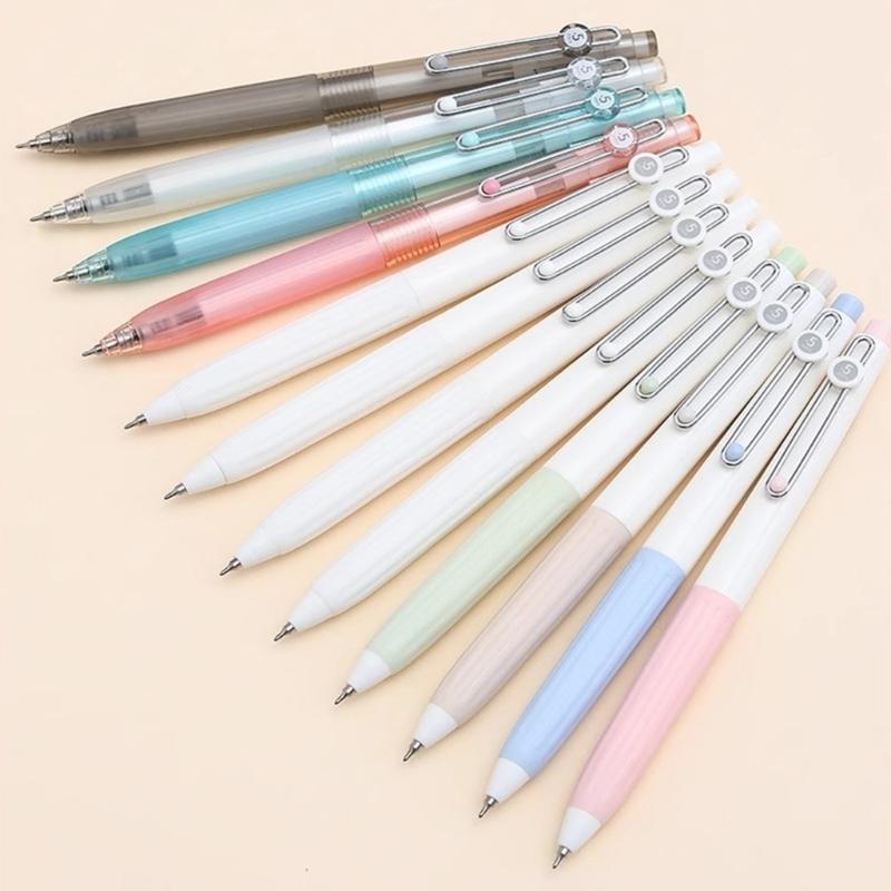 4PCS Ergonomic Pens for Exam Writing Smooth 0.5mm Tip Dark Ink School Office Supplies Night Visibility Design