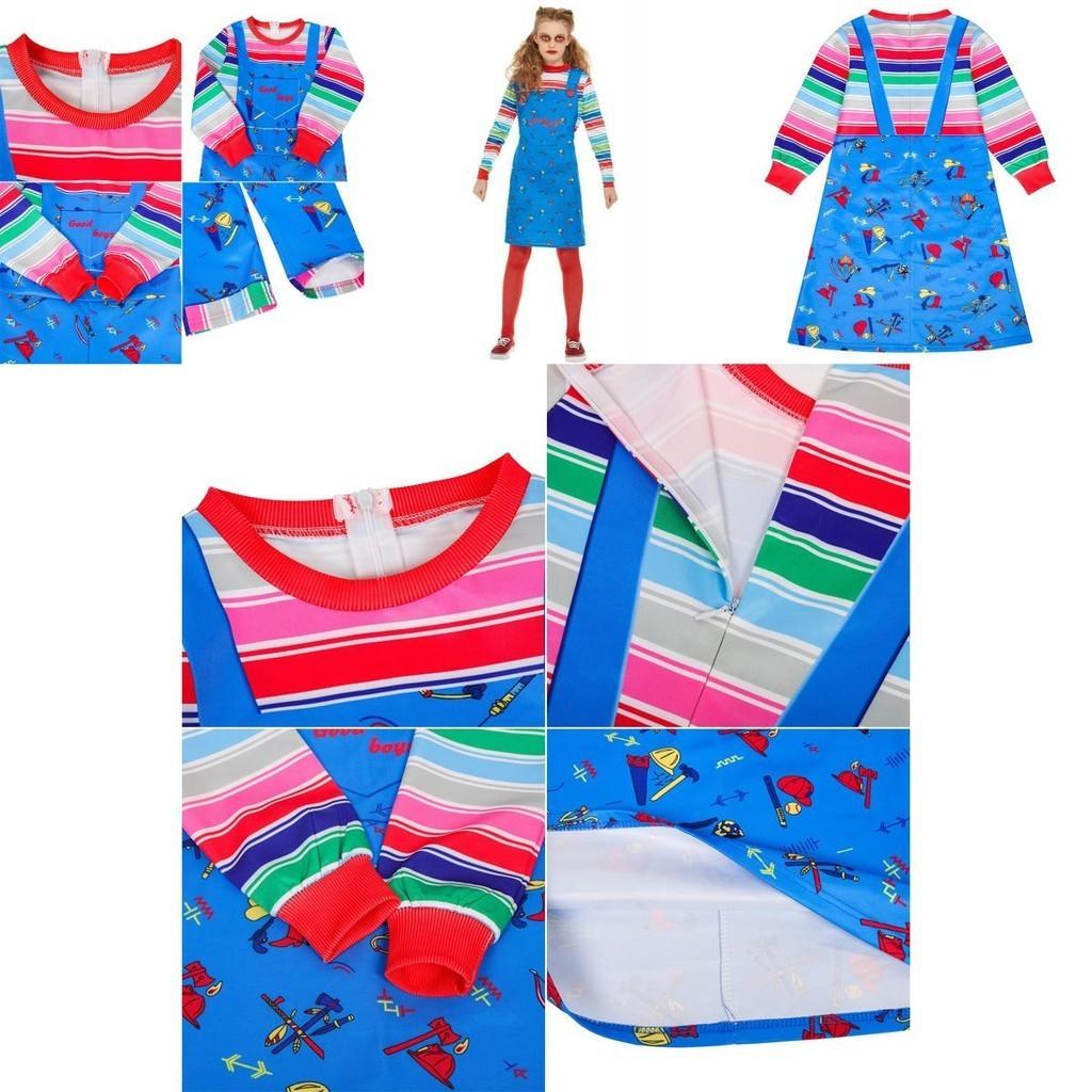 Charming Child's Play Licensed Chucky Costume For Kids Halloween Fancy Dress