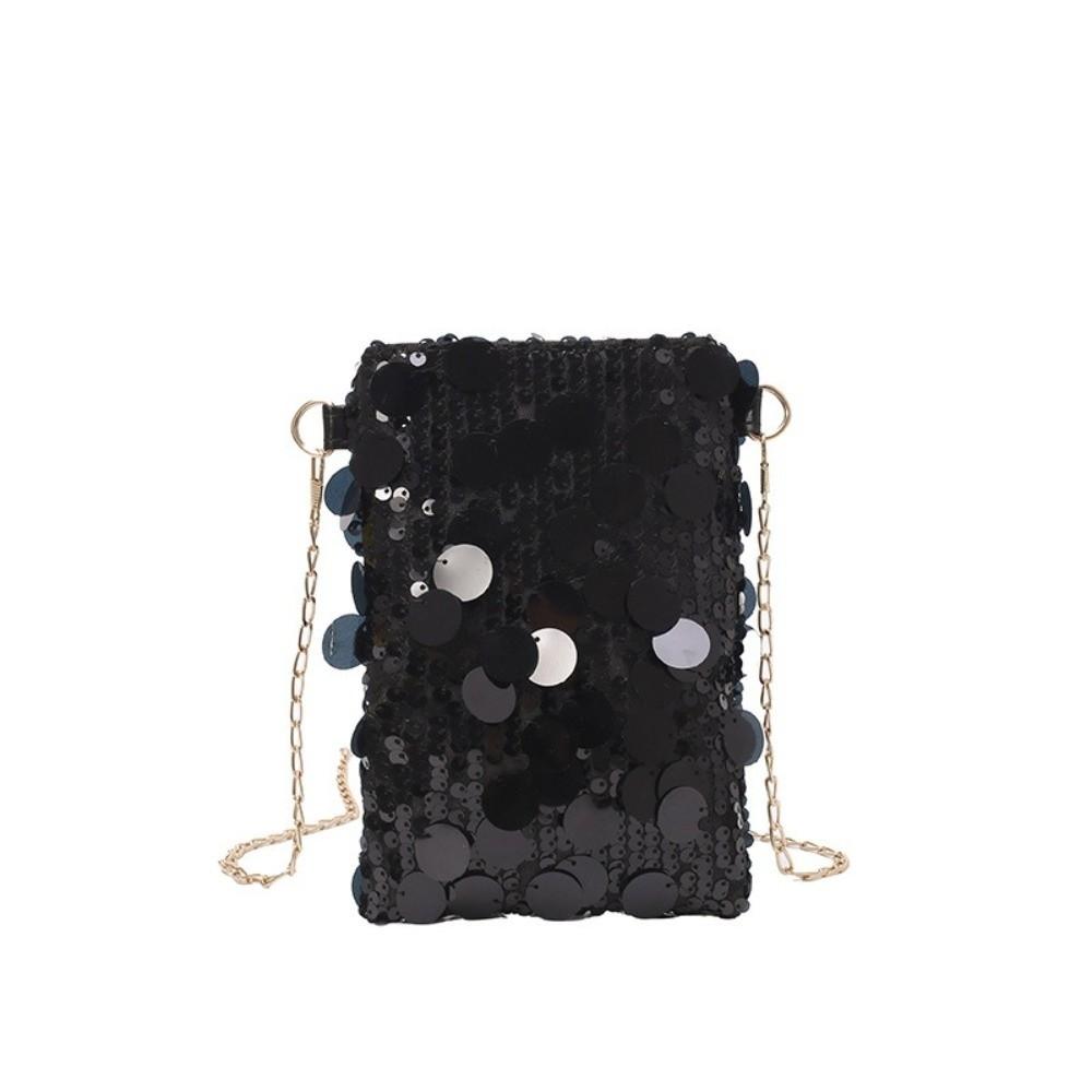 

New Portable Sequined Shoulder Bag Large Capacity Multifunctional Phone Purse Chain Crossbody Bag Women