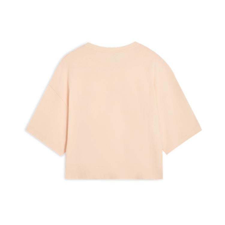 New PUMA Elevatedgraphic T Shirt Women's Peach Bamboo 633789-23