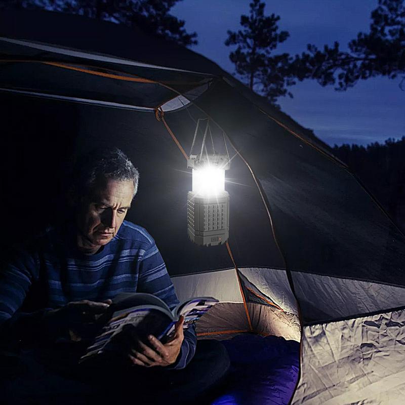 Camping Light Lightweight Solar Light Waterproof 3000Mah Rechargeable Portable Lantern For Survival Car Backpacking Travel Tent