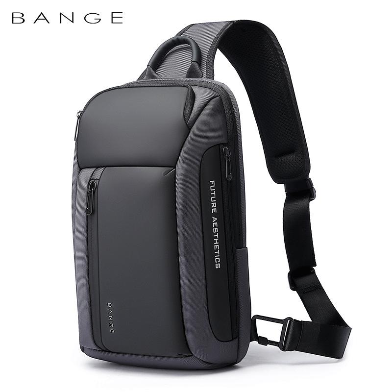 BANGE New Men Fashion Crossbody Bag Multifunction Chest Bag Large Capacity Outdoor Travel Bag