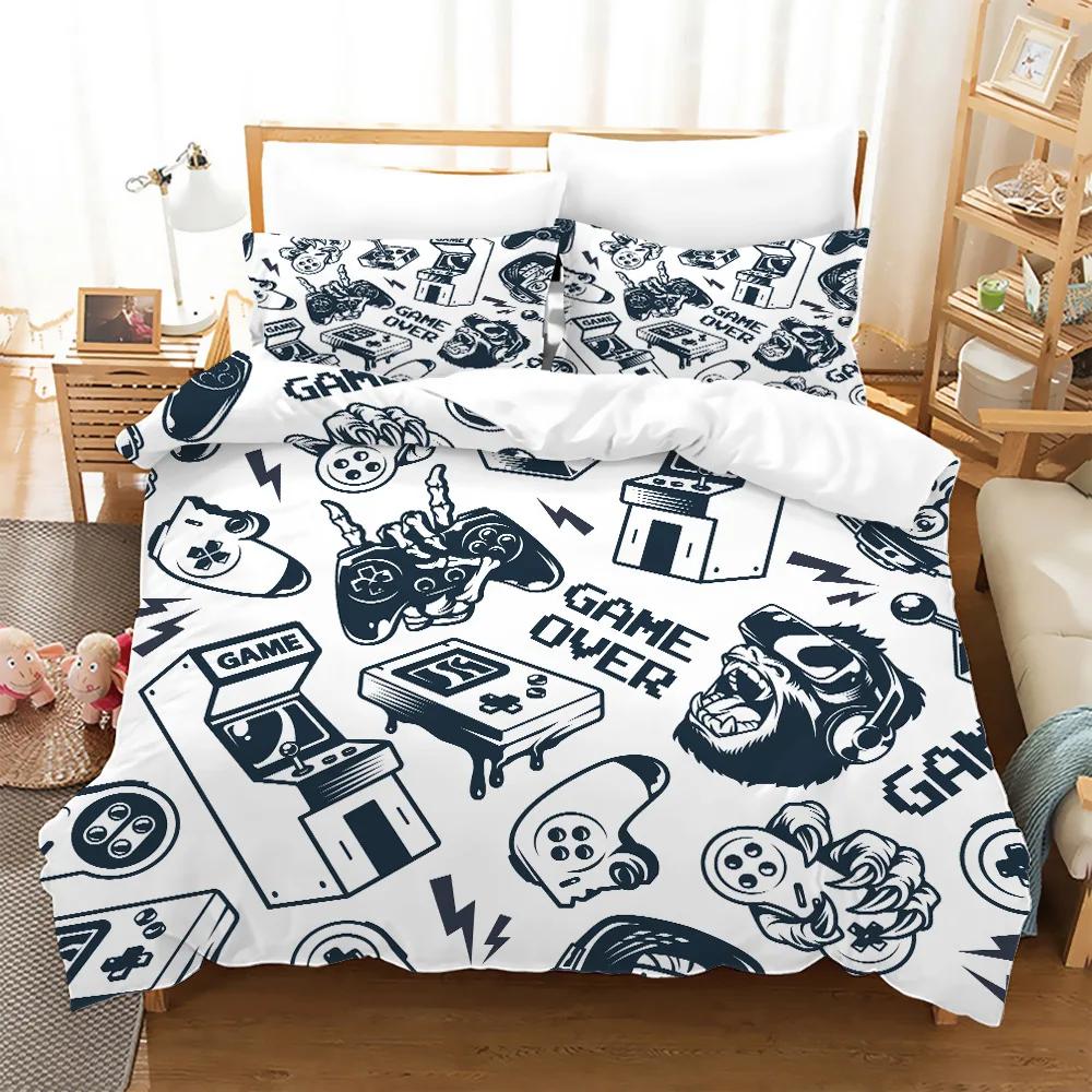 

Galaxy Universe Gaming Comforter Cover Twin Size ,Gamer Duvet Cover Sets For Boys Used To Gamer Room Decor,Teens Video Equipment EU single(135x200cm)