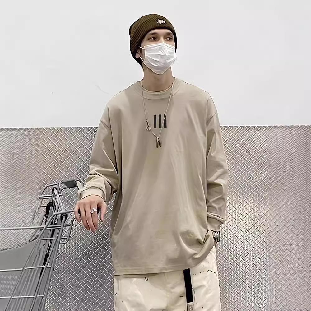 ESSENTIALS Co-Branded Three-Stripe Football Print Unisex Long-Sleeve Cotton Base Layer T-Shirt