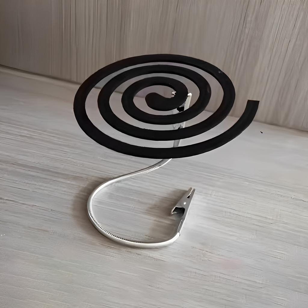 3pcs Metal Portable Vertical Mosquito Coil Holder Stand - Adjustable Dual Alligator Clips, Heat-Resistant & Anti-Tilt Design for Indoor/Outdoor Use