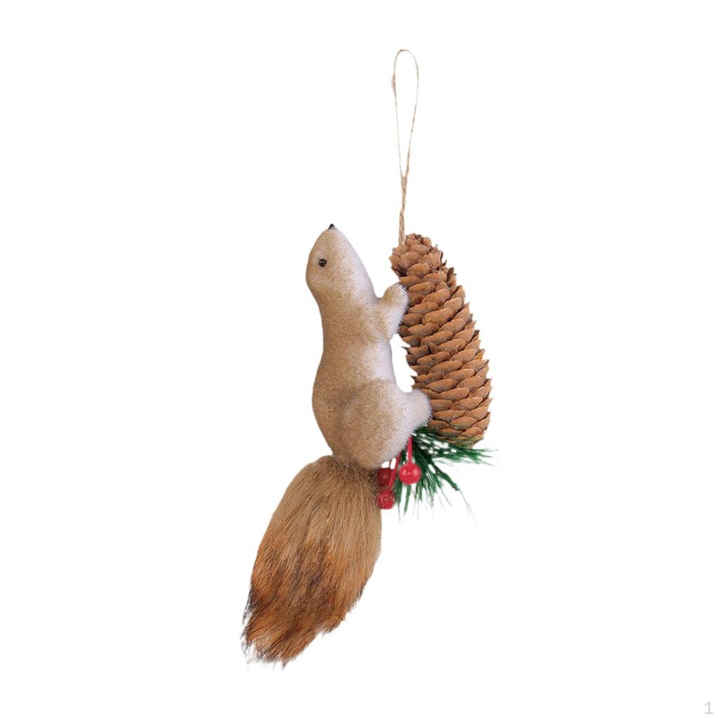 Squirrel Statue Gifts Cute Hanging Animal Sculpture for Office Xmas Tabletop