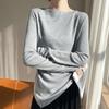 Women's wool pullover Qinghe cashmere 50% silk 50% wool spring and summer wool soft, comfortable and warm