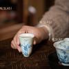 1pcs 50ml Ceramic Fragrance Cup Home Hand-painted Tea Cup Personal Tea Set Chinese Underglaze Colored Cups