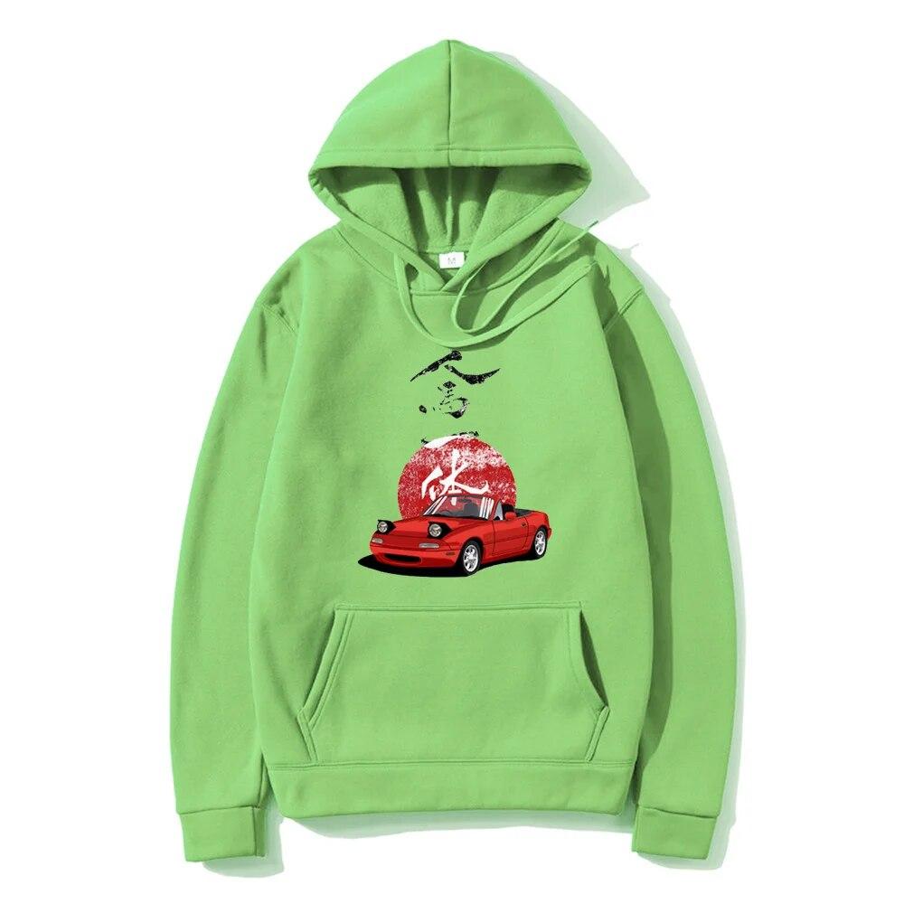 Anime Initial D Rising Jap Hoodie Jdm Drift Red Car Fashion Tops Harajuku Streetwear Hooded Fleece Sweatshirts Unisexs Clothing
