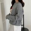 Navava Women Cute Dog Embroidery Long Sleeve Knit Top Nk2375h