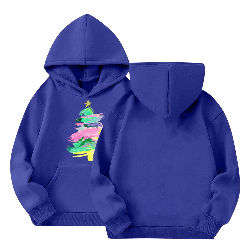 Children's Hoodies Loose Solid Color Hooded Sports Shirt Fashionable Sports Shirt