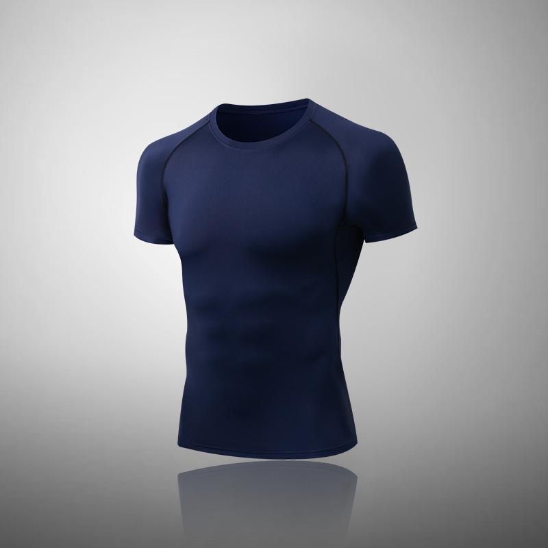 Men's High-Elastic Compression Sports Leggings: Quick-Dry, Long Pants for Running, Basketball & Fitness.