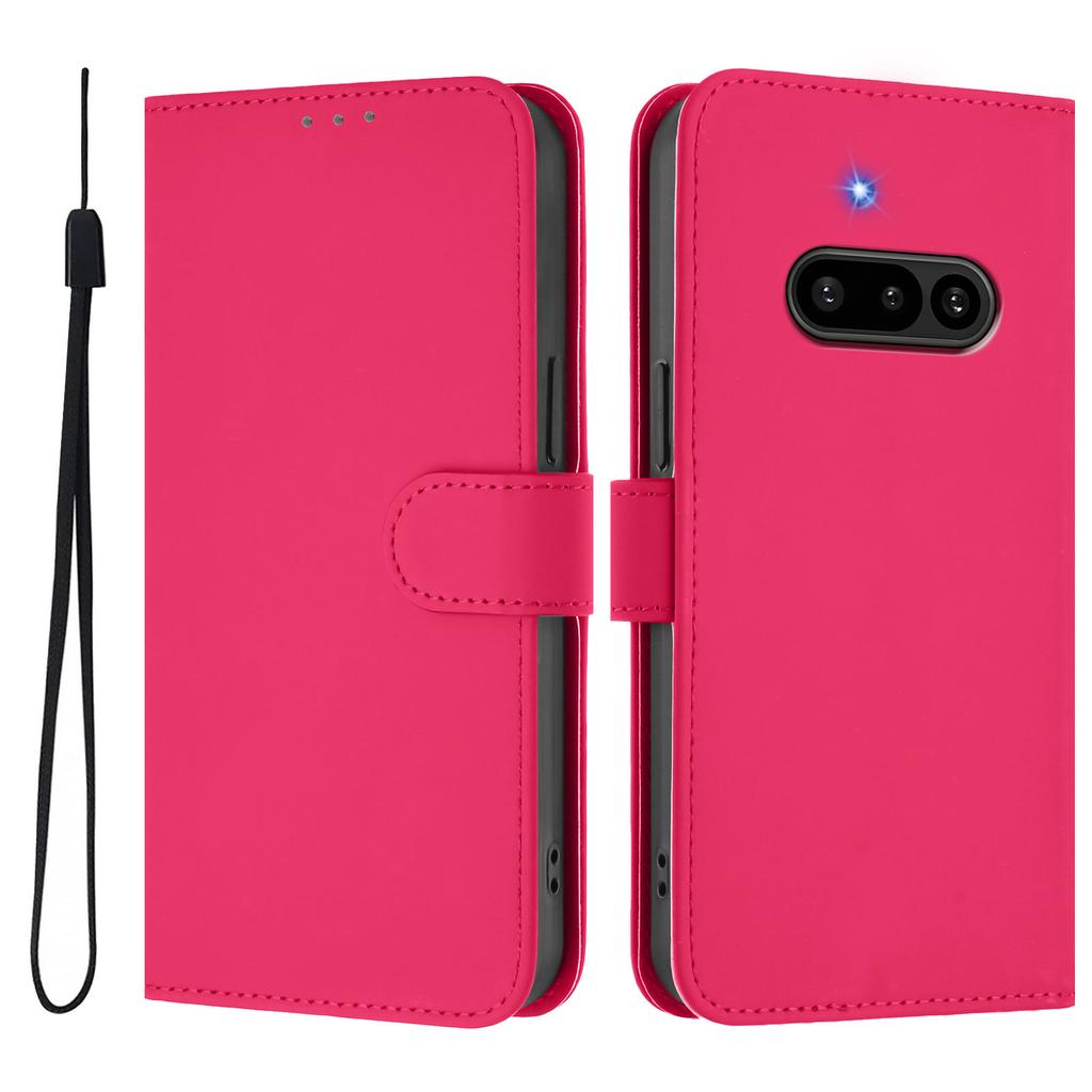 Telefon za nic (3a) Etui Jednokolorowe Portfel Skórzane Pokrowiec na Telefon z Paskiem