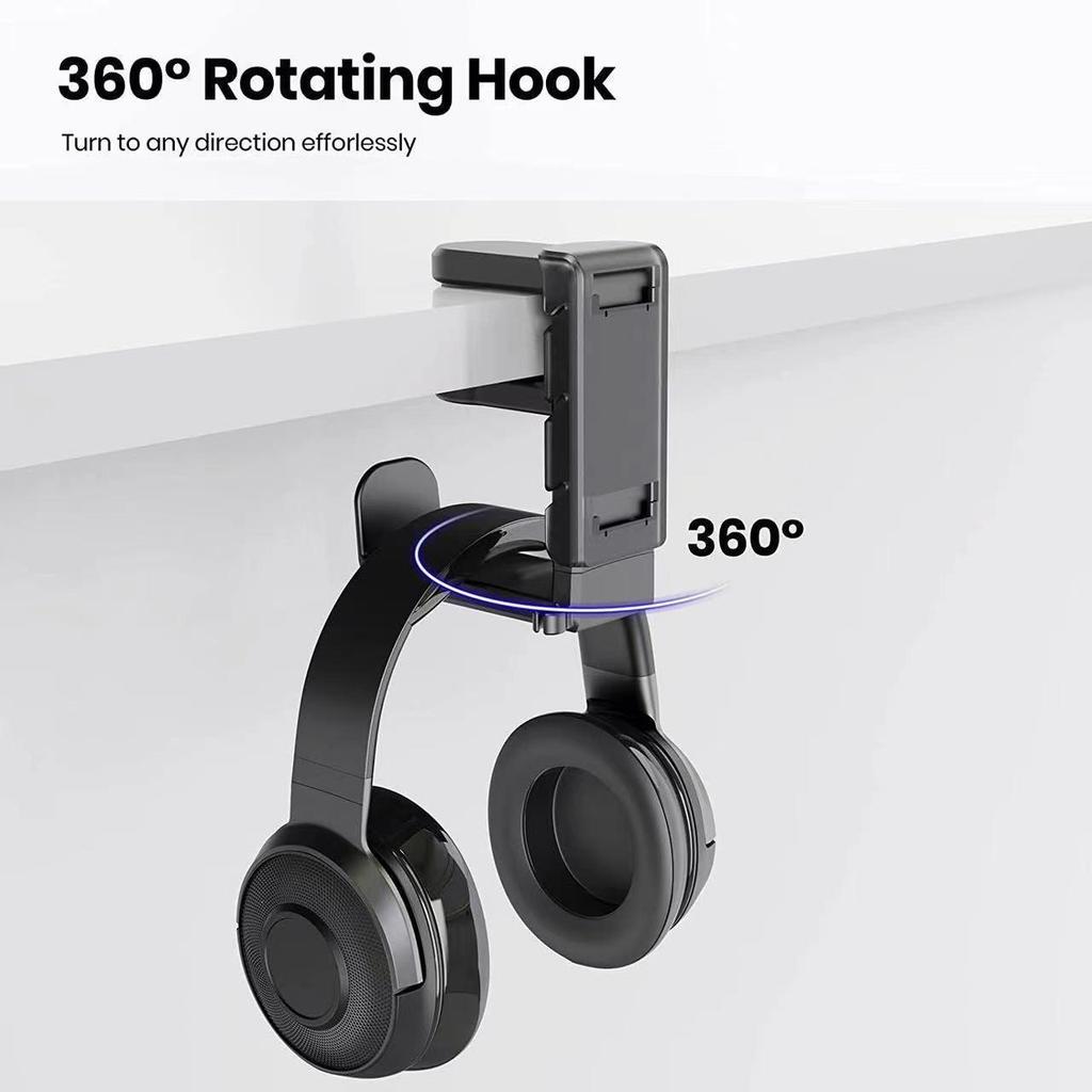 PS5 Game Controller & Headphone Stand - No-Drill Storage Rack.