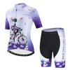 Weimostar Pro Team Abbigliamento da Ciclismo Set Maglia da Ciclismo da Donna Traspirante Abbigliamento per Mountain Bike Uniforme Estiva per Bici Ropa