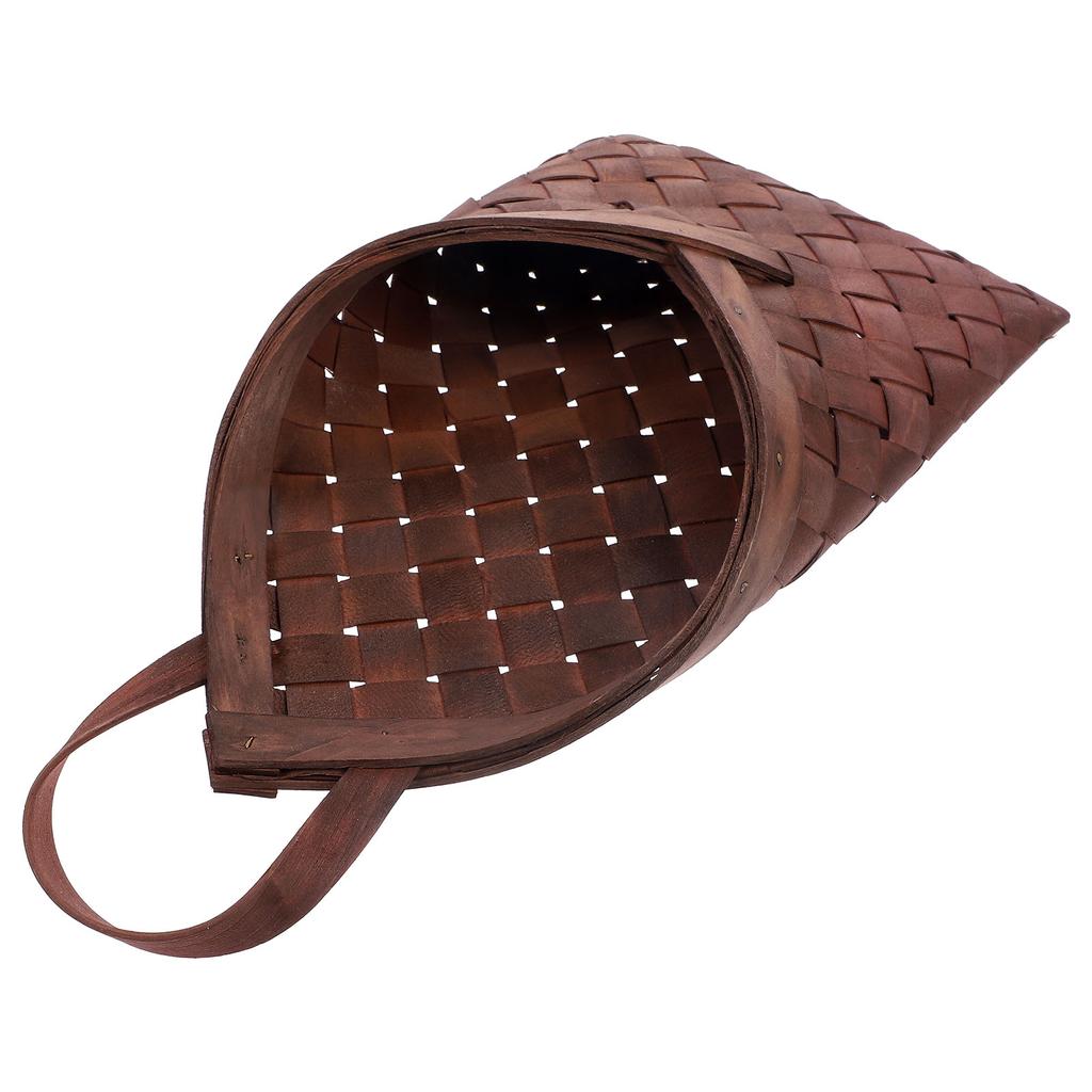 Hanging Floral Basket Wooden Wall Flower Container Pots Artificial Plants Indoor