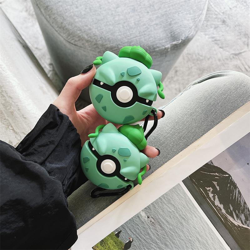 

Для кейса Airpods 4 2024, Pokemon Green Ball Ударопрочный Защитный Силиконовый Чехол для Наушников Для Кейса Airpod 4 Funda Для Мальчиков Девочек For Airpods 1 2