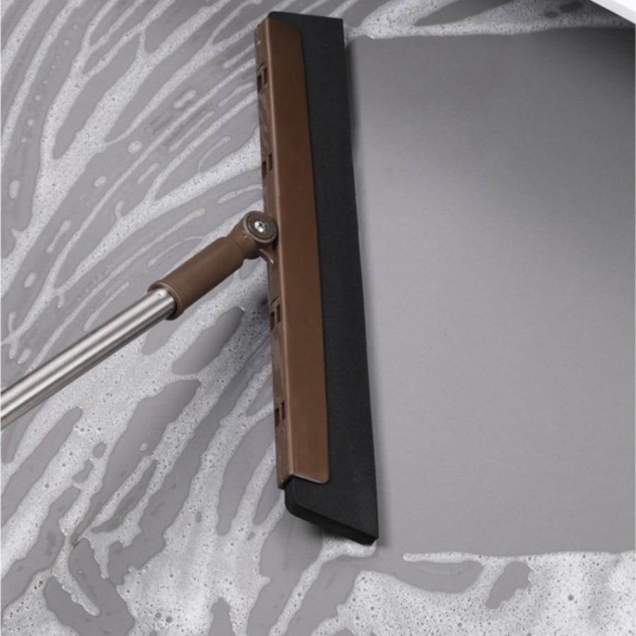 Floor Squeegee Long Handle Floor Squeegee 180 Degree Adjustable Water Squeegee Blade Wide Floor Sweeper for Floor Tile Hair