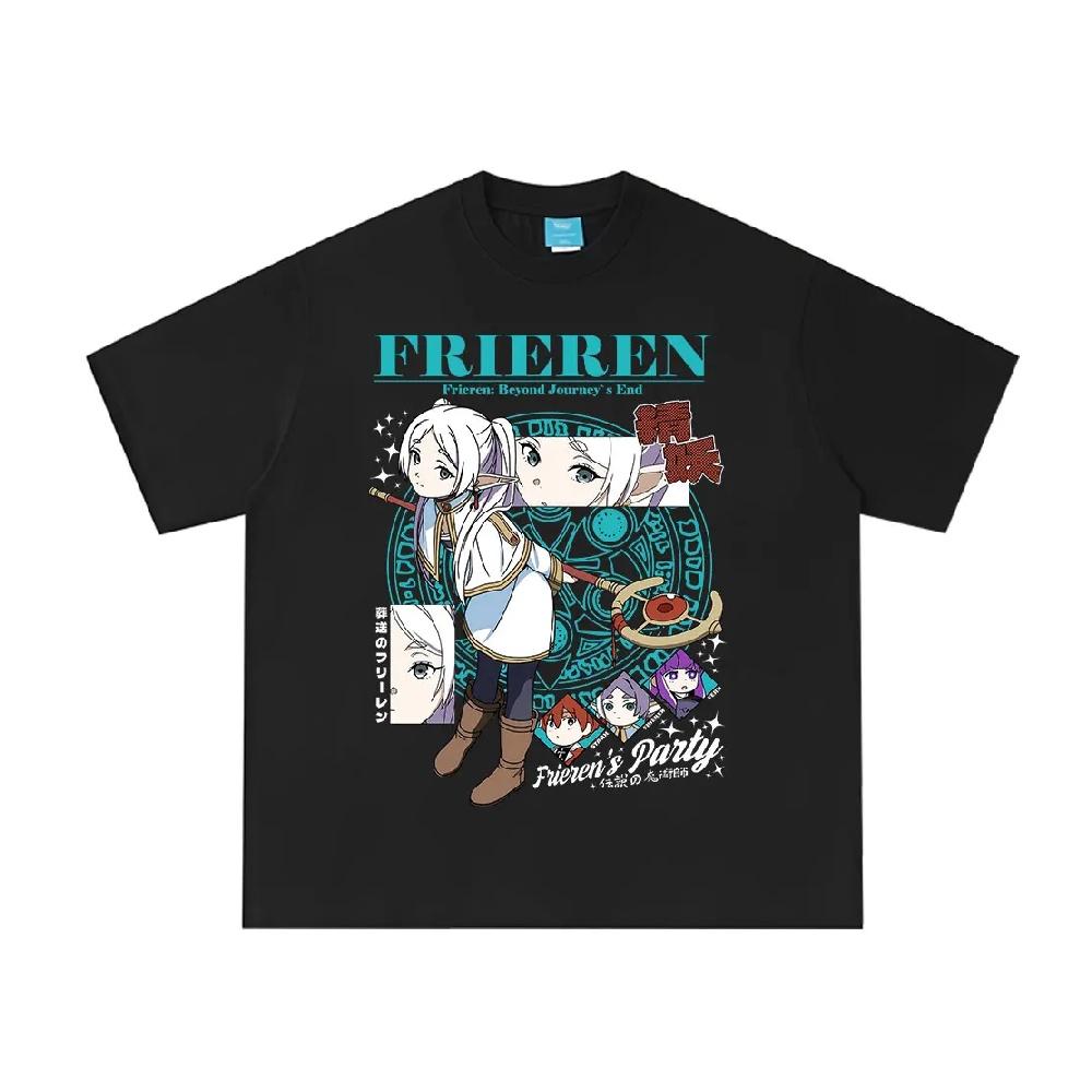

Anime Frieren_ Beyond Journey s End Fern Frieren T-shirt Men Women Clothing Fashion Harajuku Summer Short Sleeve Cotton T-shirts S