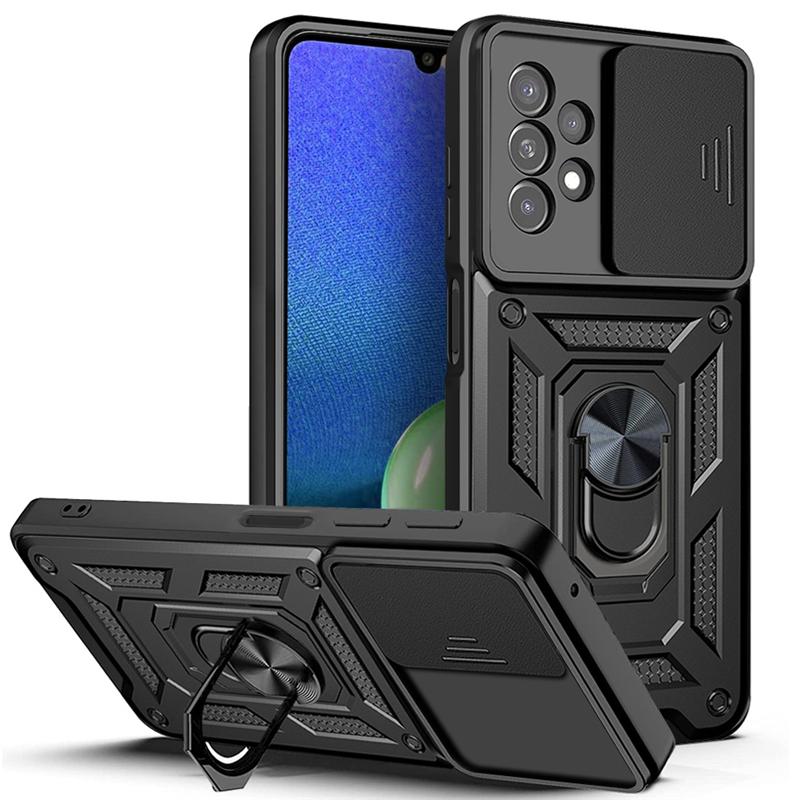 Slide Camera Lens Case for Samsung Galaxy A33 A53 A73 A13 A22 A12 S21 S22 Honor 50 Redmi Note 11 10 10C iPhone 13 12 11 Pro Max Shockproof Armor Cover