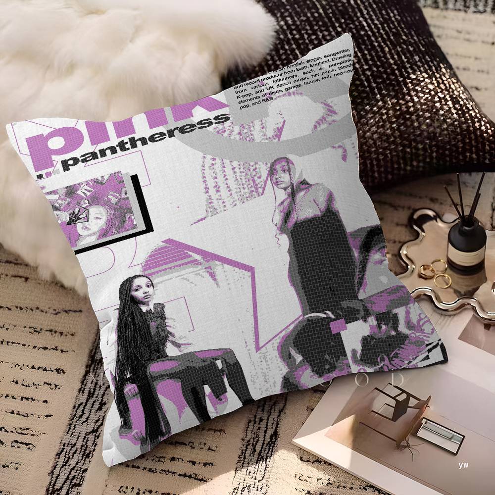 

Singer Pink PPantheress ALBUM Pillow Gift Home Office Decoration Bedroom Sofa Car Cushion Cover case x 30X30cm
