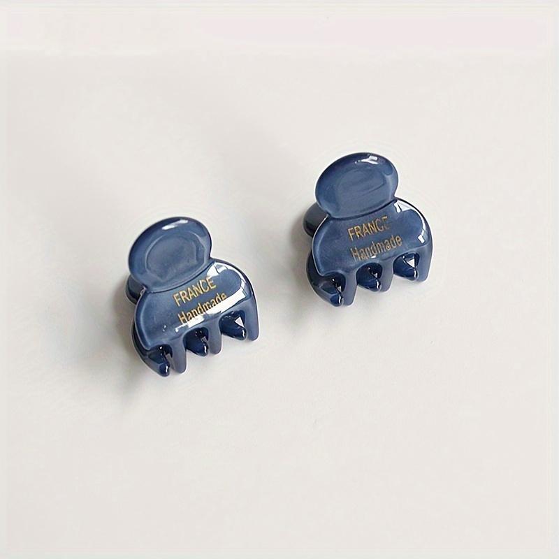 

2 шт./компл. Мини-заколки-коготь для волос из ацетата, маленькие заколки-акула, милые элегантные заколки для волос, женские аксессуары для волос тёмно-синий