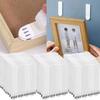 12 Pairs Trace-less Frame Tape Strip Easy To Pull White Adhesive Strips Double Sided Strips  Walls