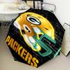 Green Bay Packers Logo Umbrella Folding Umbrella, Automatic Umbrella 8-Frame for Travel, Camping Use Gift for Halloween Christmas