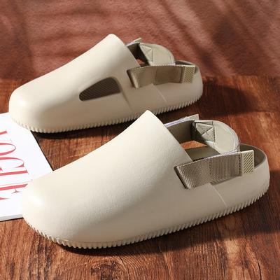 Summer Men's Slippers Non-slip Wear-resistant Closed Toe Soft Sole Breathable Comfortable Casual Shoes Fashionable Beach Sandals