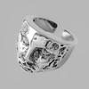 Geometric Portrait Ring Women's Fashion Concave and Convex Face Ring Retro Open Ring