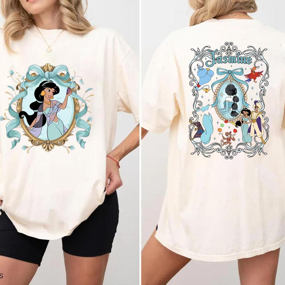 Princess Jasmine Coquette Bow Princess Character Princess Jasmine Bundle Women Clothing Cotton Breathable S