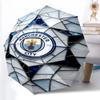 1pz Ombrello Automatico Robusto a 8 Stecche, Ombrello Manchester United Manchester City, Stampato Digitalmente, Ombrello Pieghevole per Uso Esterno in Movimento