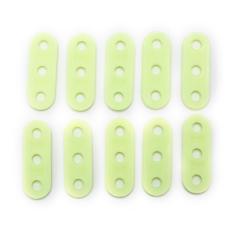10Pcs Green Outdoor Luminous Rope Buckle Tent Wrench Buckle Safety Alert Buckle