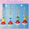 Pokemon Bulbasaur Pikachu Psyduck Piplup Luminous Pvc Keychain With Cartoon Pok Ball Design For Gift And Collectors