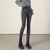 Leopard Print Outdoor Wear Leggings Women Spring Autumn Tummy Control Butt Lifting Leg Slimming Shark Skin High Waist Fleece Lined Yoga Barbie Pants