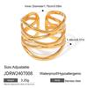 Irregular Dating Rings Adjustable Finger Rings Exaggerated Open Rings Finger Jewelry Suitable for Party and Daily