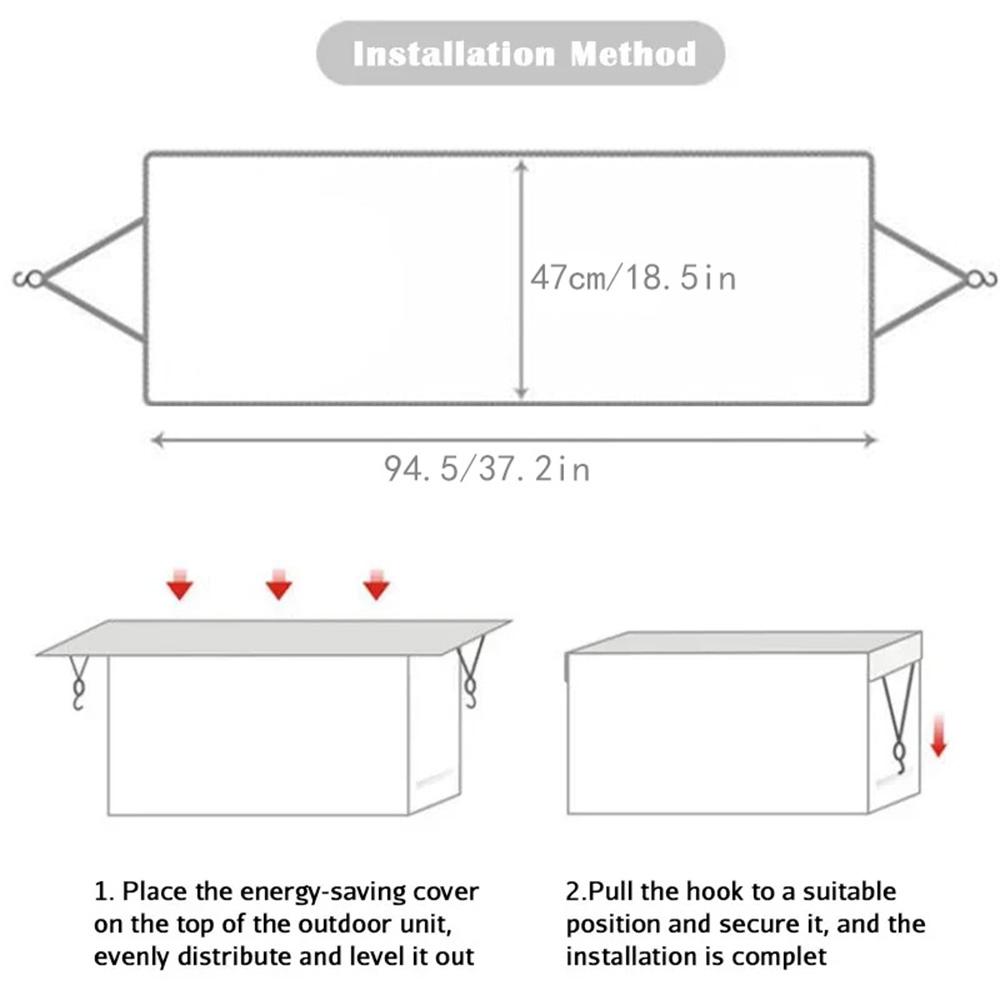1/2/3Pcs Outdoor Air Conditioning Cover Rainproof Dust Cover Air Conditioner Hood Protection Household AC Keep Cleaning Tool