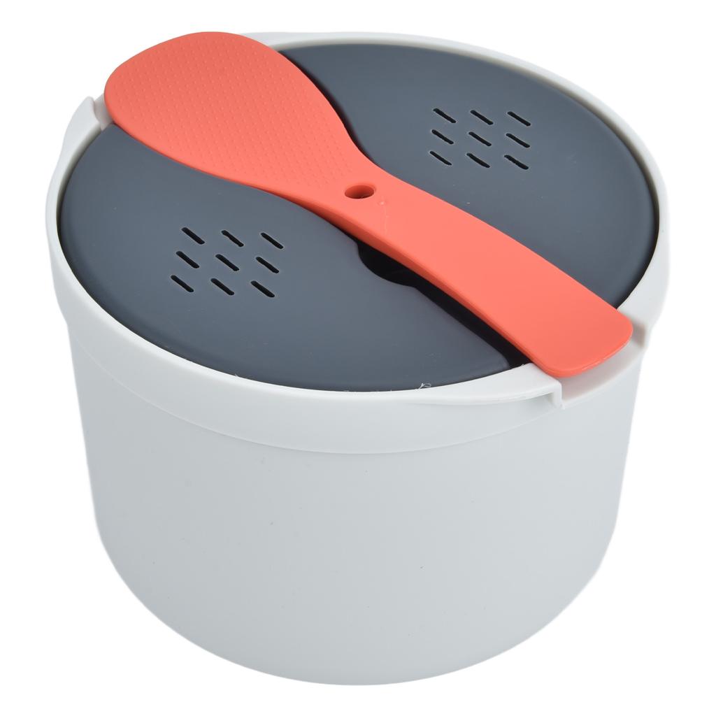 Mikrovlnný hrnec na rýži 2L Materiál PP potravinářské kvality Lžíce na rýži Víko Cedník Nádoba na vaření v páře Hrnec na rýži