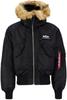 Winter Jacket Alpha Industries 45P Hooded Custom Bomber Jacket (113145) Black Reflective (113145-285)