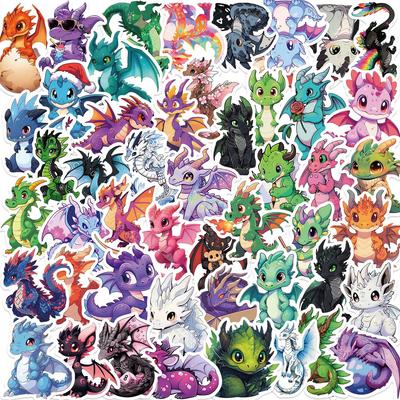 50 Cartoon European Dragon Graffiti Stickers DIY Decorative Suitcase Pen Guitar Notebook Waterproof Explosive