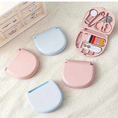 Heißer Verkauf 1 stück Tragbare Mini Nähzeug Kunststoff Nadel Und Faden Box Für Reise Und Zu Hause Verwenden DIY Nähzubehör Organizer