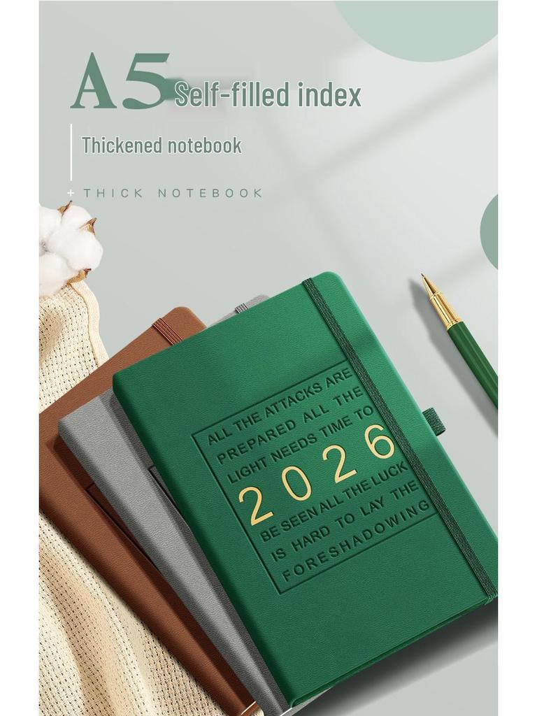 2026 A5 Premium Classification Notebook & Planner: Thickened Business Meeting Record Book