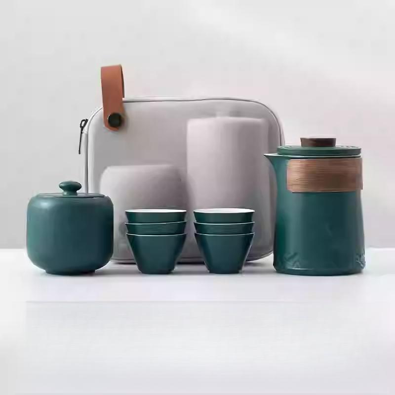 Portable Travel Tea Set Small Set Gift Carry-on Outdoor Tour Kung Fu Brewing Tea Cup Ware Single Camping Fast Guest Cups